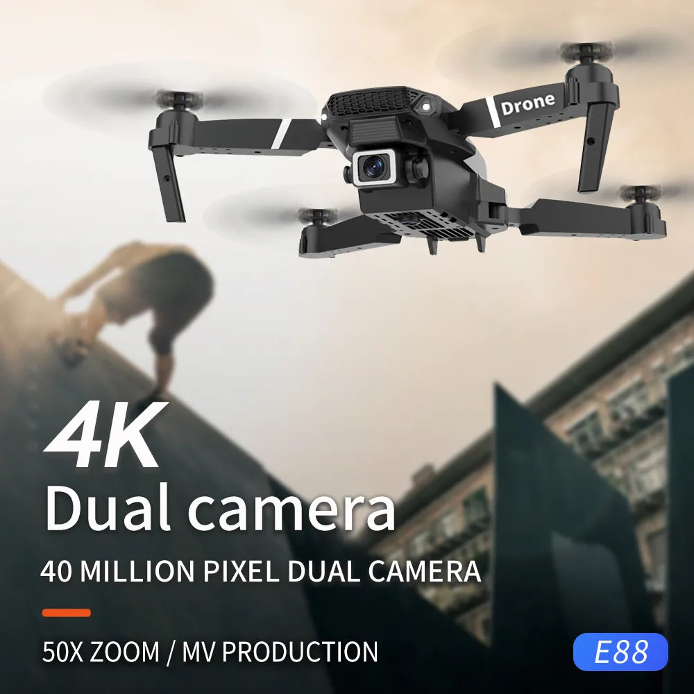 E88 Pro WIFI Drone with 4K Camera, Foldable 2.0